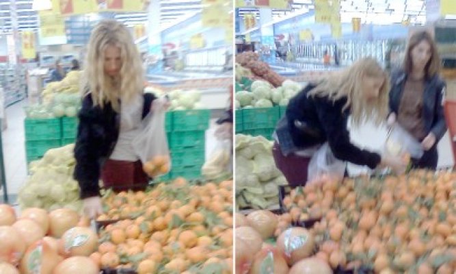 Andreea Bănică, la cumpărături de clementine la limita valabilităţii